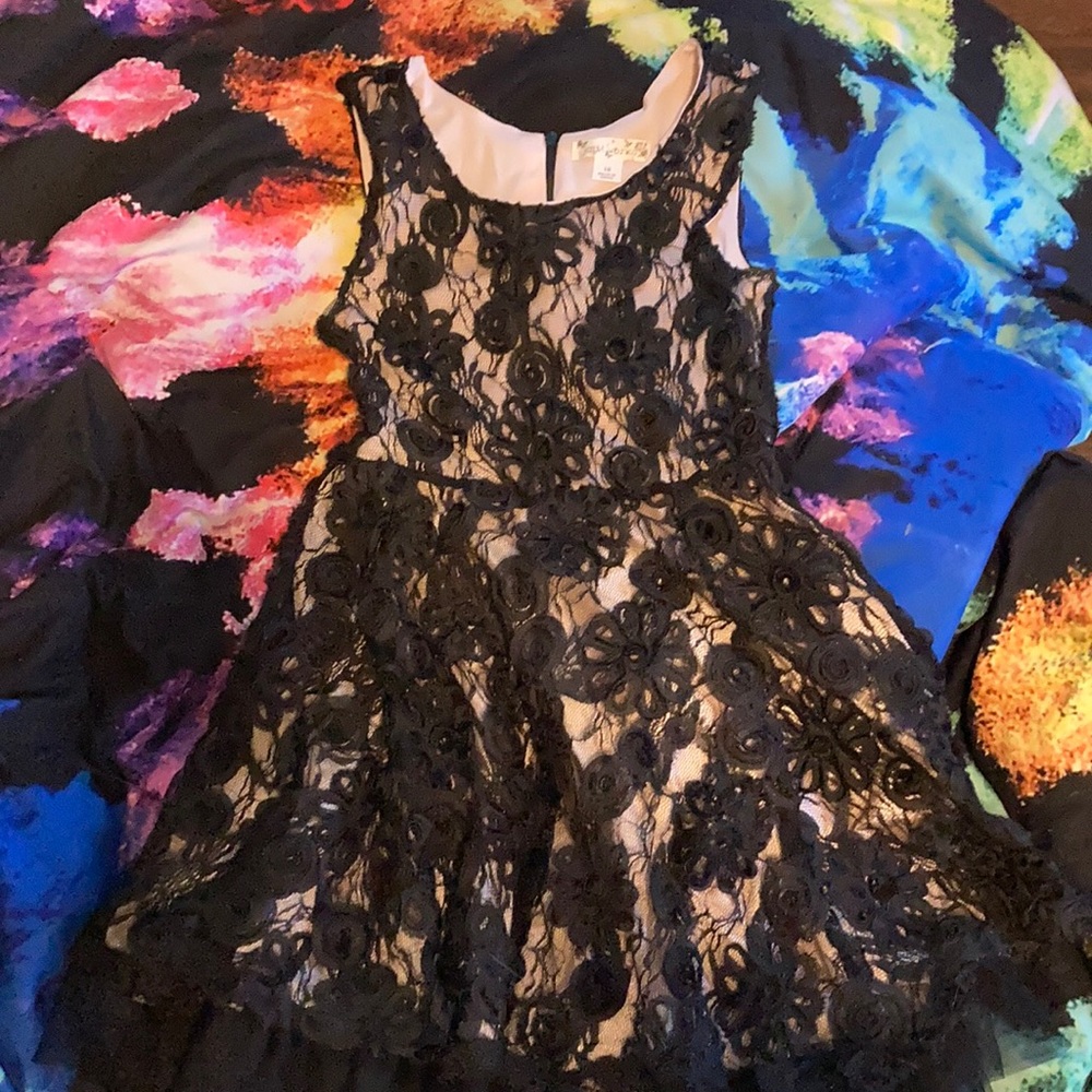 Knitworks Black/Pale Pink Dress